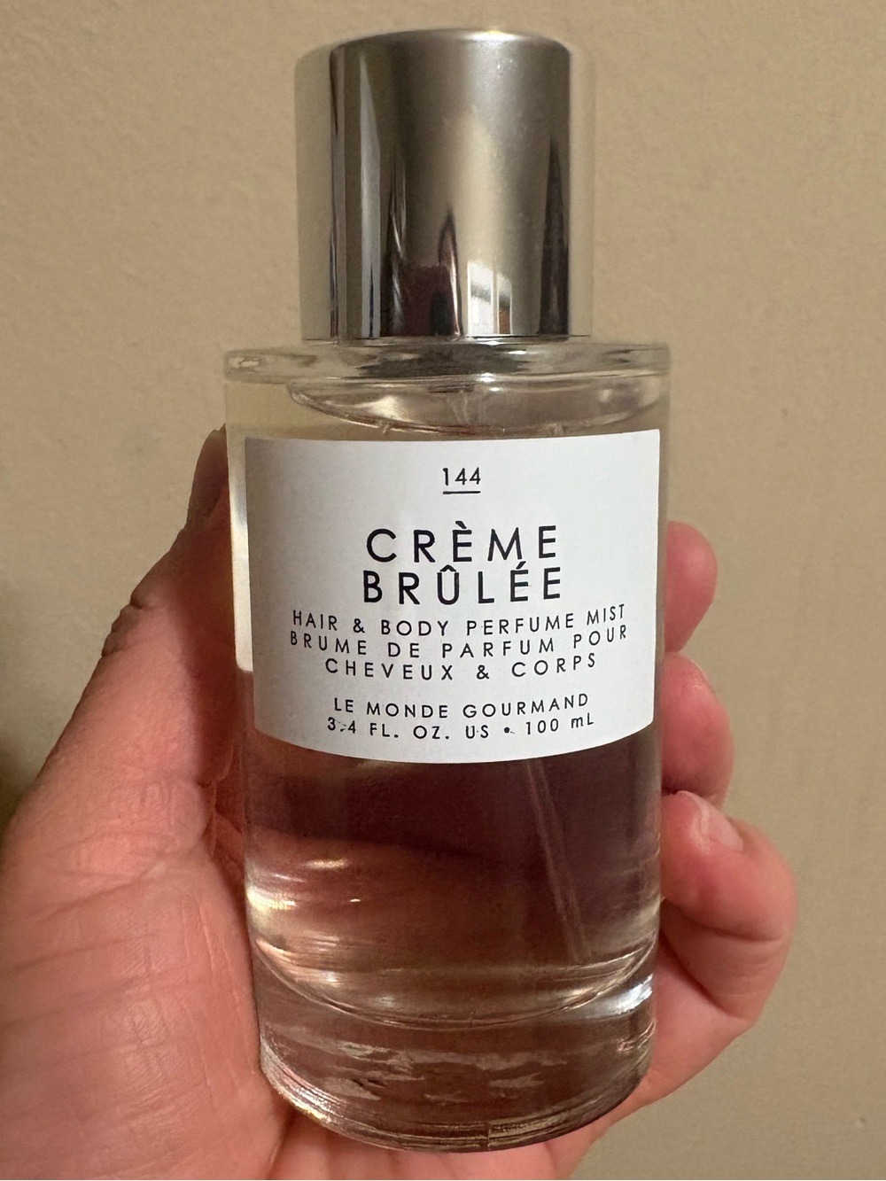 LE MONDE GOURMAND Crème Brûlée Hair & Body Perfume Mist — Brand New Never Used.
